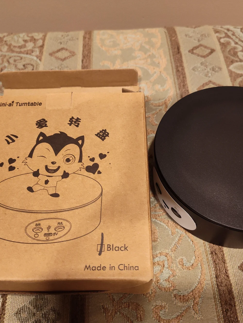 Portable Black Rotating Display Turntable - Compact Showcase Spinner